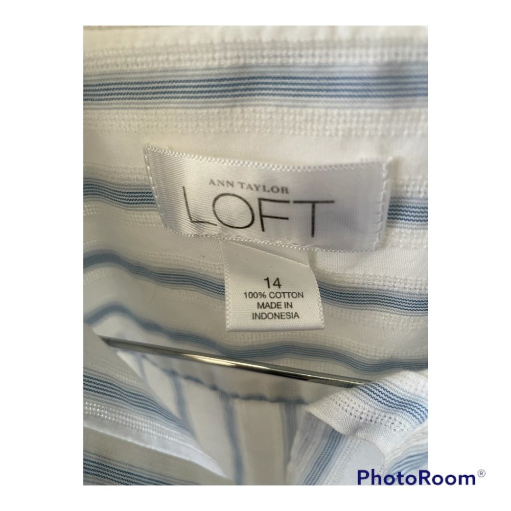 Ann Taylor Loft 3/4 Sleeve Cotton Shirt